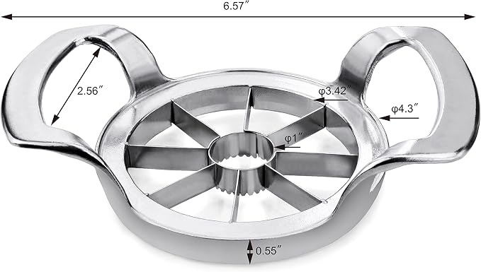 New Star Foodservice Heavy Duty Commercial Apple Corer and Divider, Silver, Powder Coating