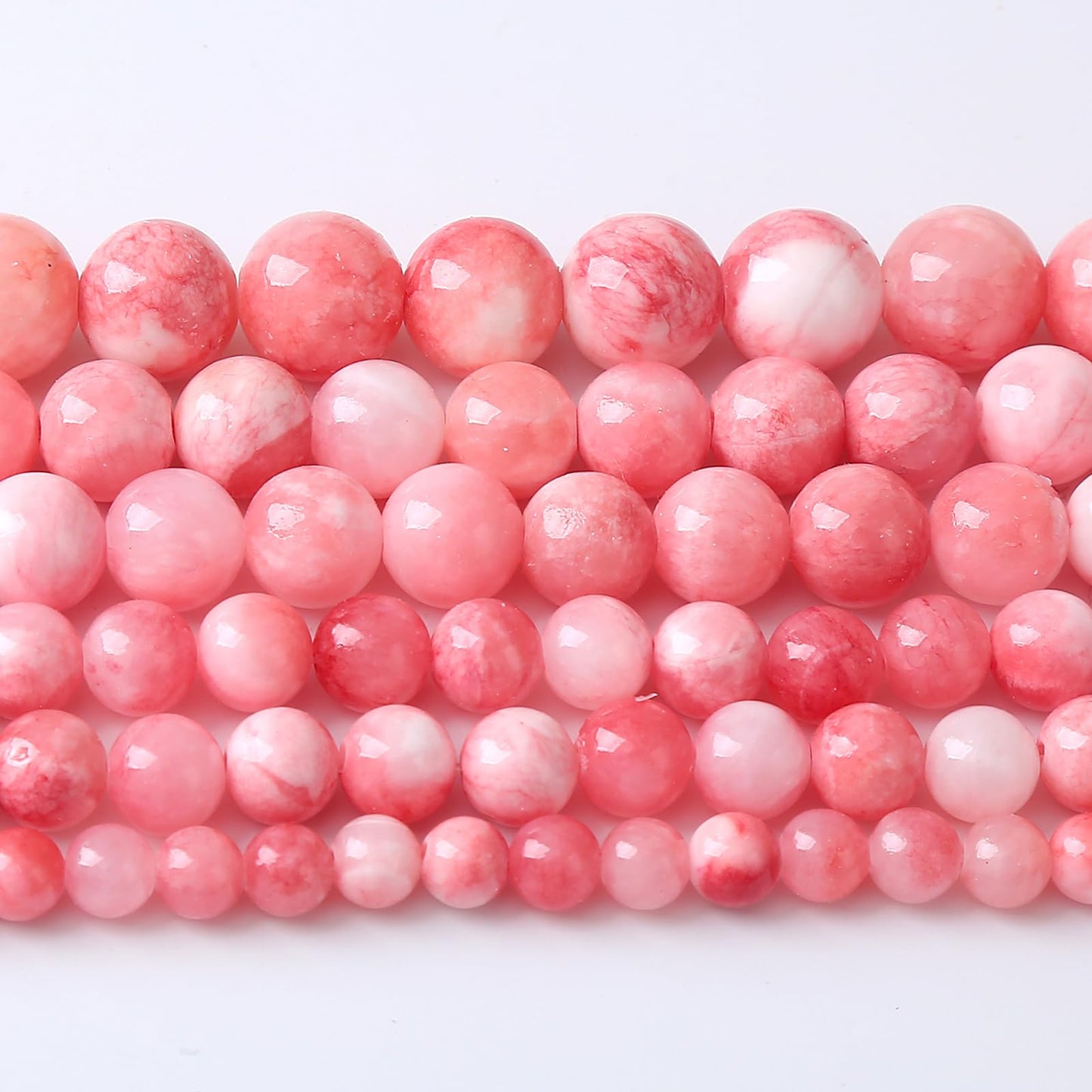 6MM 60PCS Pink Persian Jade Spacer Loose Beads for Jewelry Making DIY Bracelet Necklace