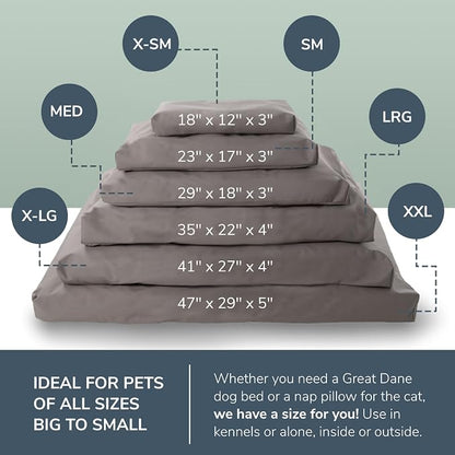 Naturepedic Organic XX-Large Pet Bed - Super Plush Dog & Cat Beds - Ultra Supportive Dog Bed Mat - Ideal Pet Bed with No Polyurethane Foam - 47" x 29" x 5"
