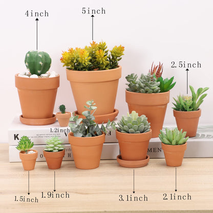 Yishang 2.5 inch Terracotta Pots with Drainage Holes,Small Mini Clay Ceramic Pottery Planter,Cactus Flower Terra Cotta Pots,Succulents Nursery Pots for Indoor/Outdoor Plants,Crafts,Wedding-36 Pack