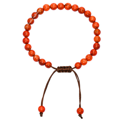 Red Jasper Bracelet for Women Men's Gifts - Protection Healing Crystal Bracelet - 6mm Gemstone Beaded Adjustable Bracelet Pulseras Para Hombres Mujer Stocking Stuffers