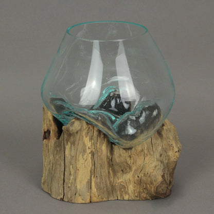 Chesapeake Bay Medium Glass Bowl On Driftwood