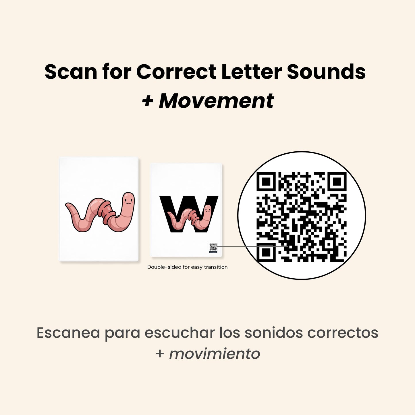 Phonics Flashcards for Kids - Alphabet Letter Sound Cards with Embedded Mnemonics for Early Reading, ABC Flashcards for Preschool & Kindergarten - Fonexa (Large)