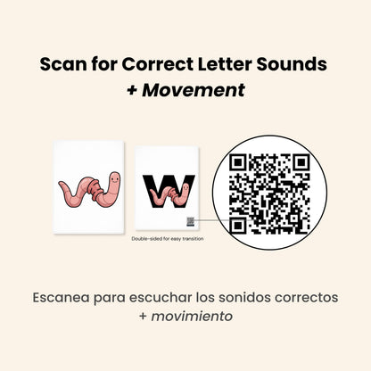Phonics Flashcards for Kids - Alphabet Letter Sound Cards with Embedded Mnemonics for Early Reading, ABC Flashcards for Preschool & Kindergarten - Fonexa (Large)