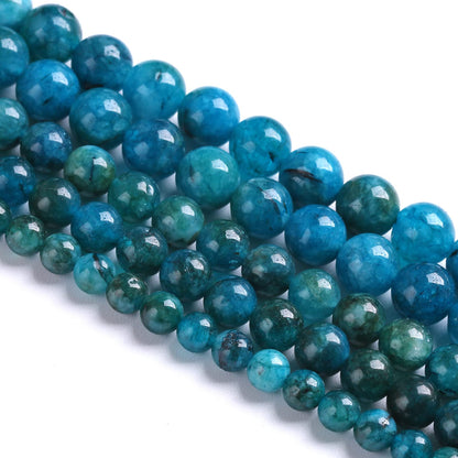 120PCS 6MM Blue Apatite Spacer Loose Beads for Jewelry Making DIY Bracelet Necklace 2 Strands