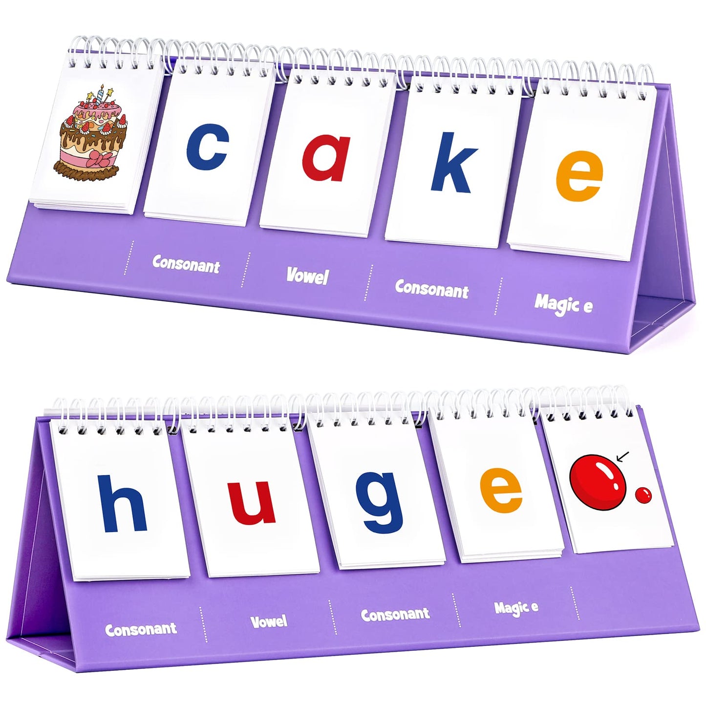 Aizweb Magic E Word Games,Phonics Games Flash Card for Preschool Kindergarten Classroom Must Haves,Spelling Reading Learning Games,Speech Therapy Montessori Educational Toy for Kid 3 4 5 Year Old