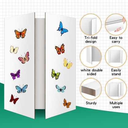 Trifold Poster Board 6 Pack, IKAYAS 24 X 36 Inch Double Sided White Poster Boards, Science Fair Display Boards Presentation Boards for Mounting, Prints, Art, Display, Projects Classroom Supplies