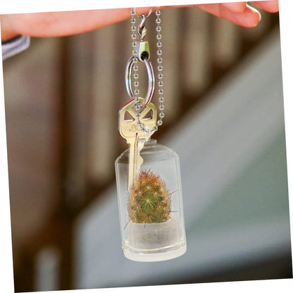 ifundom 6Pcs Miniature Glass Terrarium Keychain Pendant for Air Plants Miniature Vases Accessories for Plant Propagation and Home Decor