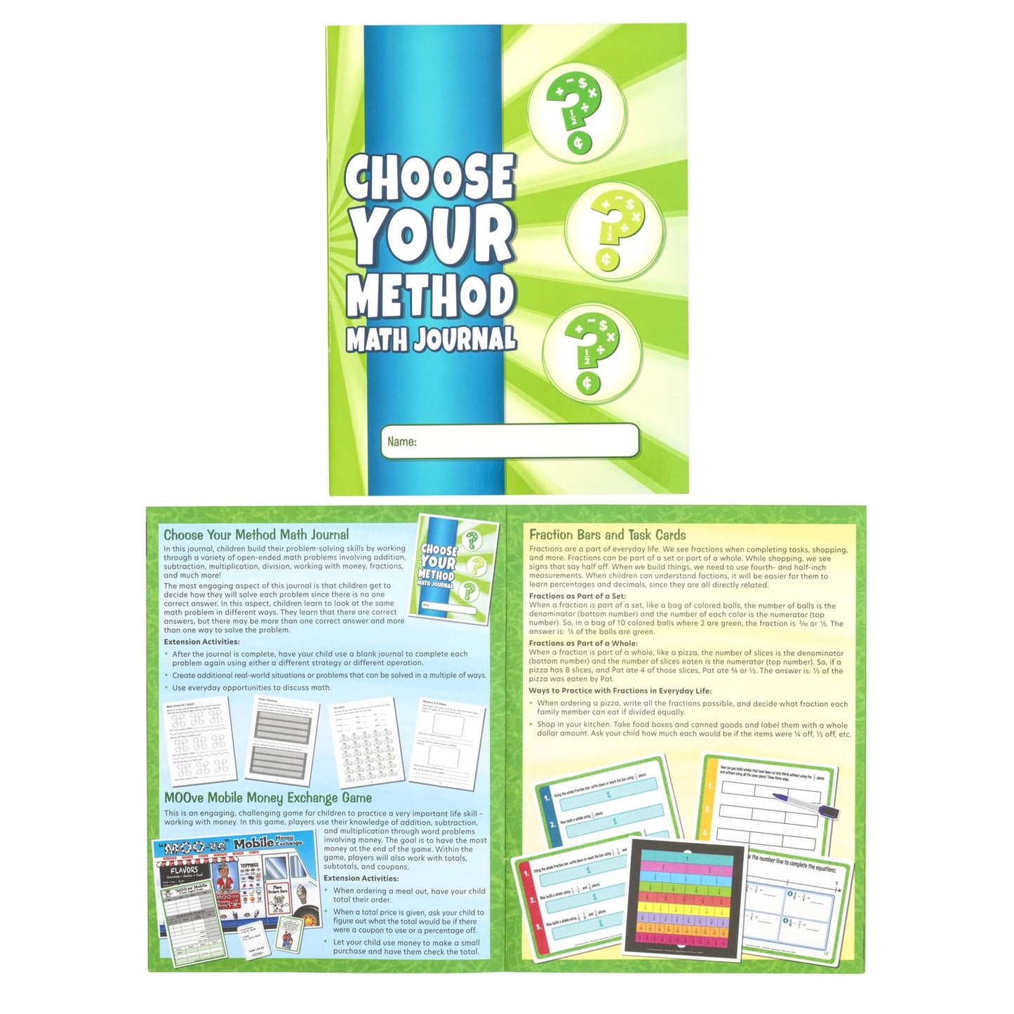 Really Good Stuff Fifth Grade Family Engagement Math Practice, Solve & Play Kit - Math Kit for Fifth Grade Students, Ages 9-11