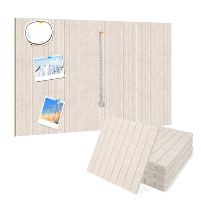 Felt Bulletin Board, 48"X 36" Felt Board for Wall, 12 Pack Felt Wall Tiles, with 70 Adhesive Tabs, Large Felt Bulletin Board Tiles, Cork Board for Room Office Decor, Classroom Pin Board (Oatmeal)