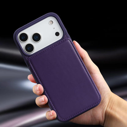 Cavor Compatible with iPhone 17 Pro Wallet Case with Card Holder, Credit Slots Kickstand Stand Phone Case for Women Men, PU Leather Protective Case-Purple