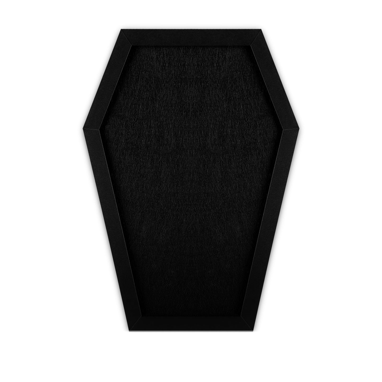 YCCYYCCY Coffin Felt Bulletin Board, Gothic Decor Bulletin Board for Table Top or Wall, Coffin Message Board with Push Pins, Gothic Decor for Home, Office, Bistro and School