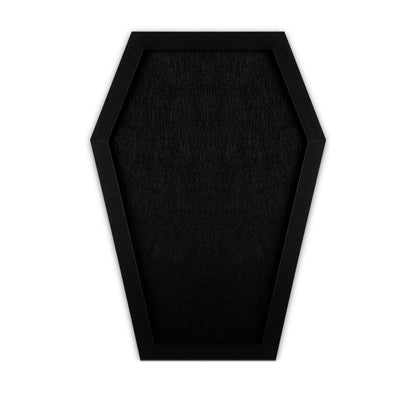 YCCYYCCY Coffin Felt Bulletin Board, Gothic Decor Bulletin Board for Table Top or Wall, Coffin Message Board with Push Pins, Gothic Decor for Home, Office, Bistro and School
