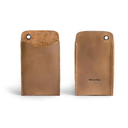 Hide & Drink, EDC Pocket Slip, Multitool Sleeve & Pen Holder for Everyday Use, Camping Accessories, Small Tool Organizer, Full Grain Leather, Handmade, Single Malt Mahogany