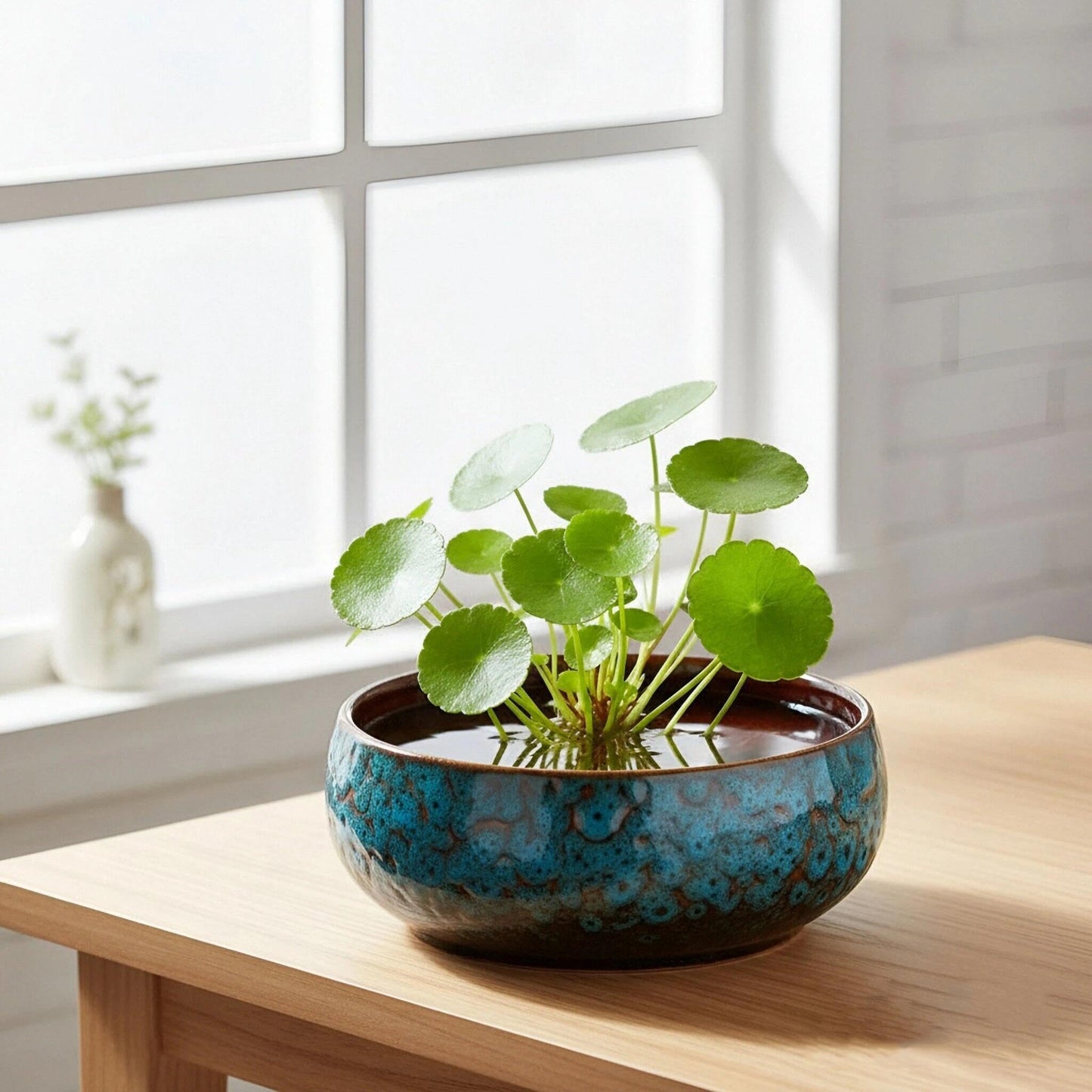 WKHOKI Lotus Bowl Planter for Water Planting - Hydroponic Container with Elegant Flower Design, Perfect for Growing Lotus Seeds in Water, Decorative Aquatic Plant Bowl for Home, Patio, or Zen Garden