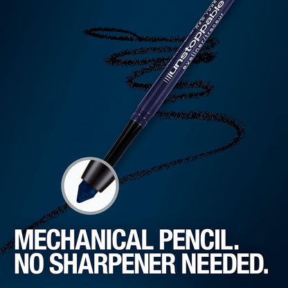 Maybelline Unstoppable Waterproof Mechanical Blue Eyeliner Pencil, Easy to Apply, Smooth Glide, Up to 24 Hour Wear, Sapphire