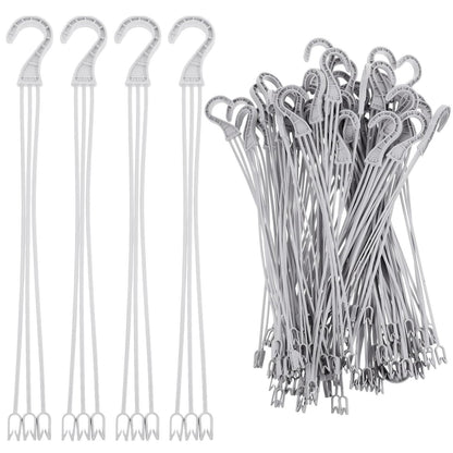 Housoutil 50PCS Flower Pot Hanging Chain with Hook, Pot Hanging Baskets Holders, Replacement Plant Hangers Indoor Outdoor for Planters, Ornaments, Bird Feeders, Billboards