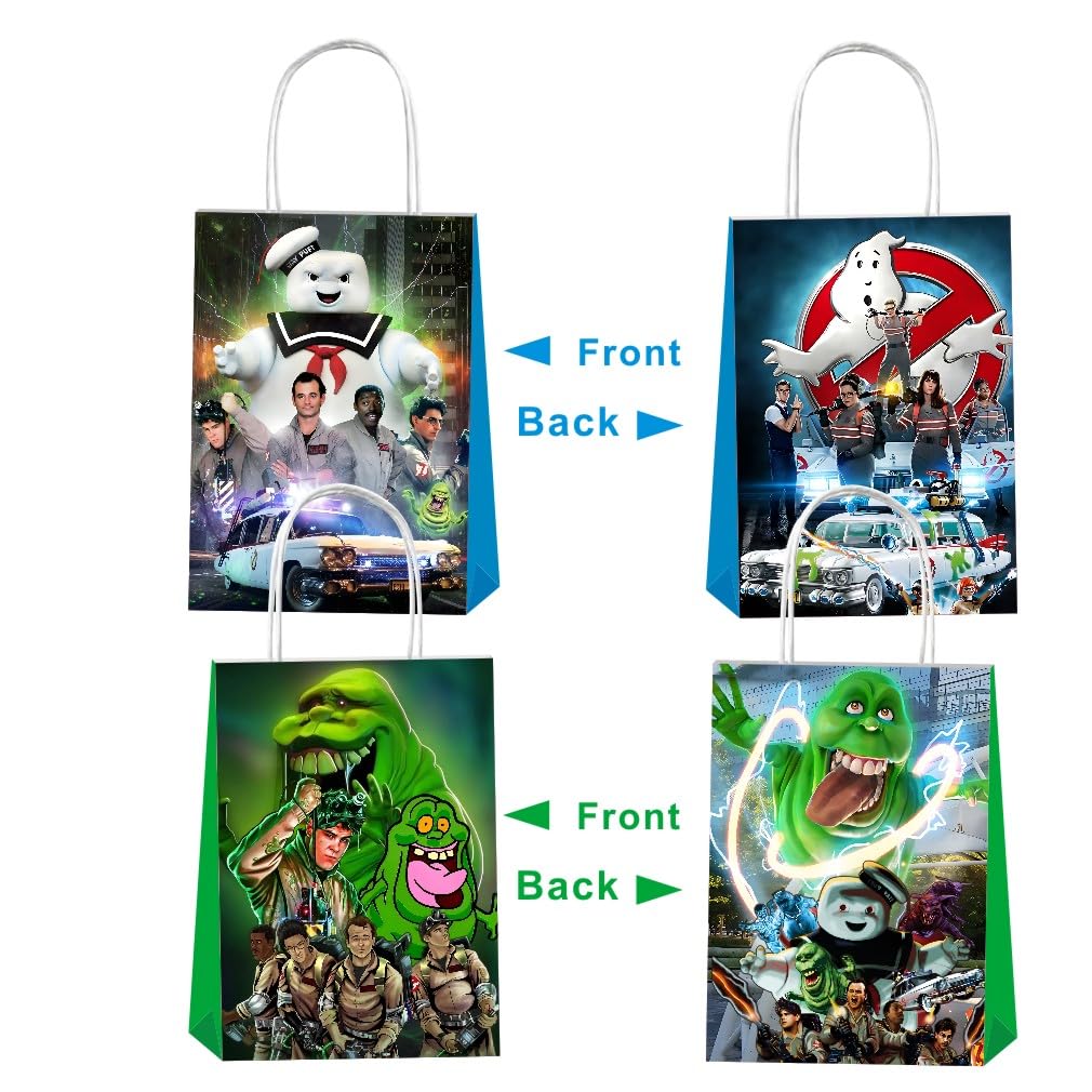 SDONY 12pcs Ghost Party Gift Bags with Handles, Ghost Birthday Party Supplies for Party Decorations