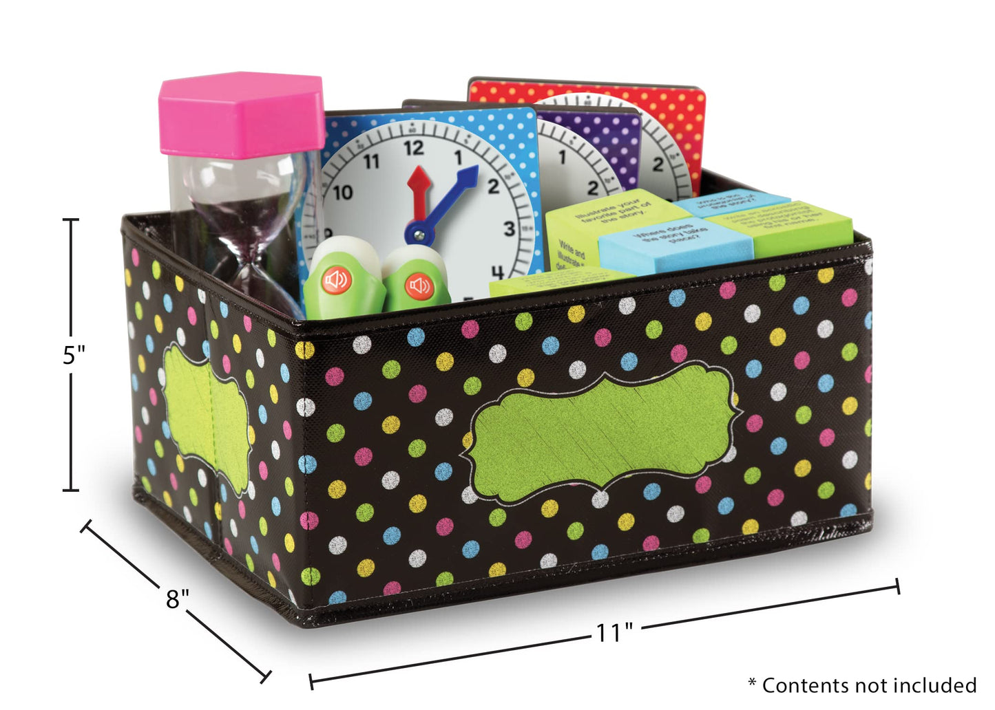 Chalkboard Brights Small Storage Bin, Multicolor