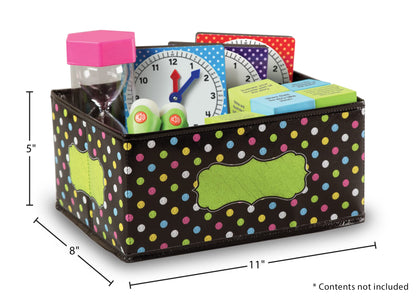 Chalkboard Brights Small Storage Bin, Multicolor