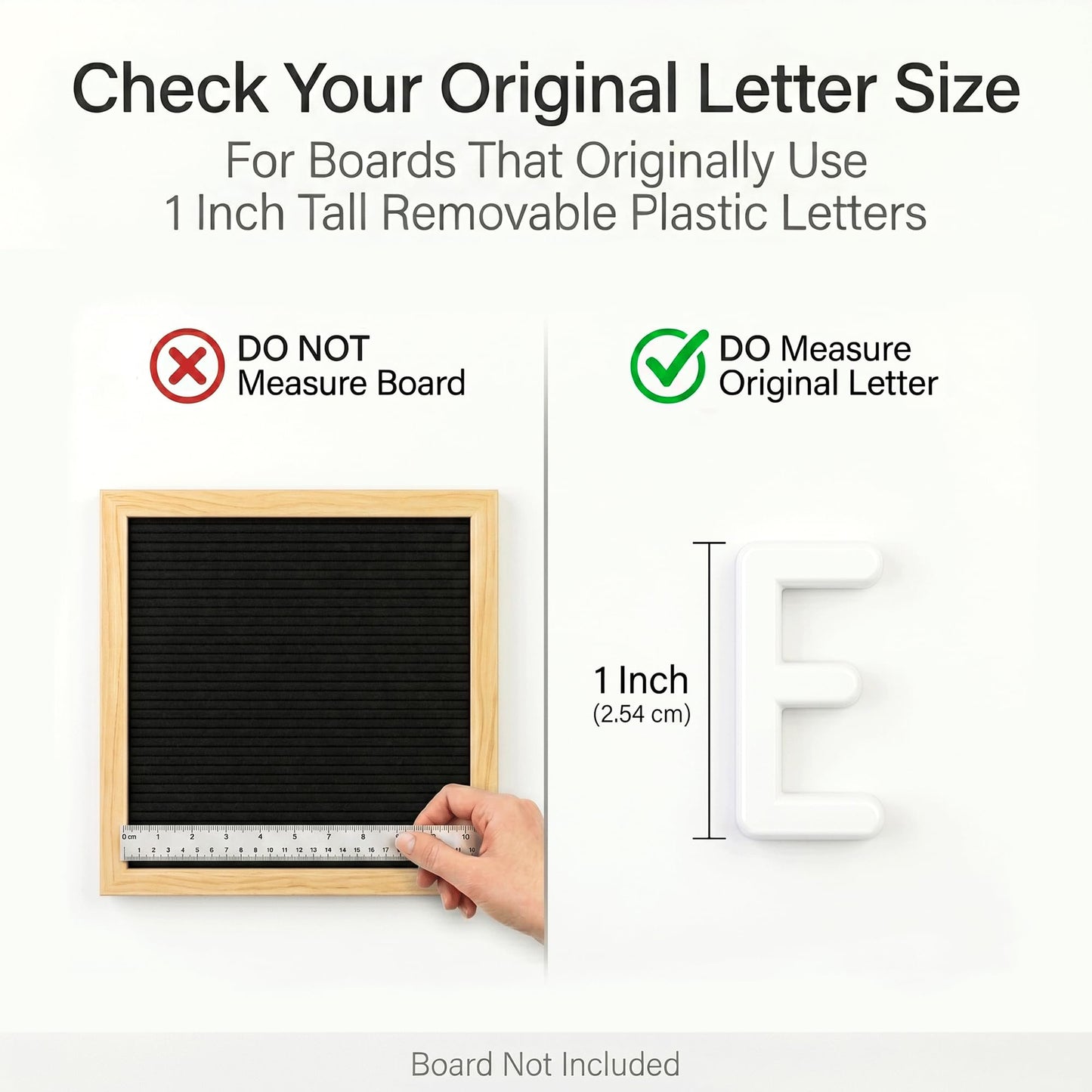 1 Inch Plastic Letter Board Letters, 312 PCS White Replacement Letters and Numbers, Compatible with 1-Inch Letter Grooves for Felt and Directory Boards, Letters Only