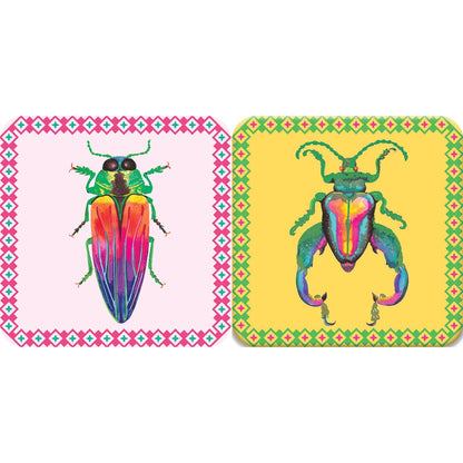 eeBoo: Memory & Matching Game- Little Beetles- 18 Illustrated Matching Pairs, Concentration Tile Game, Informative Insert, Kids Ages 3+, 1-4 Players