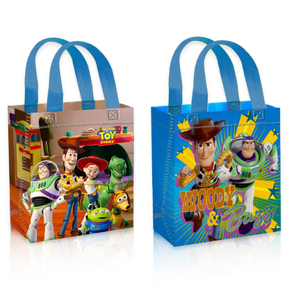 Toy Story Party Favor Bags Set – 24 Pack 8" Disney Goodie Bags for Kids Bulk Reusable Mini Totes | Disney Toy Story Birthday Party Supplies