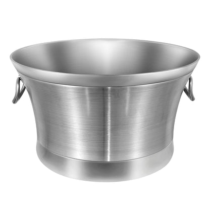 BARsics Large 6-Gallon Double Wall Stainless Steel Insulated Beverage Tub for Parties
