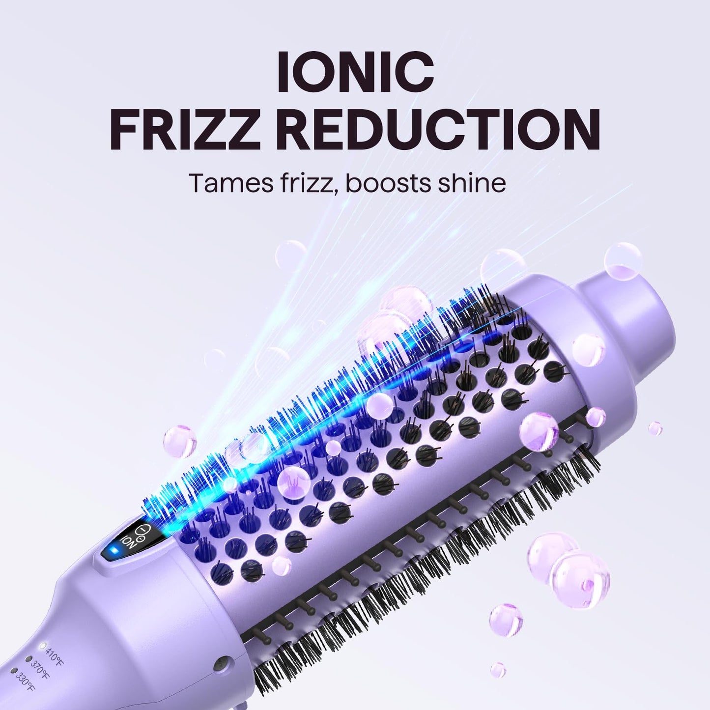 Wavytalk Updated Version Thermal Brush, 1.5 Inch Negative Ion Blowout Express Thermal Round Brush Creates Salon-Quality Blowouts, lonic Frizz Reduction Makes Hair Shinier & Smoother (Millennial Pink)