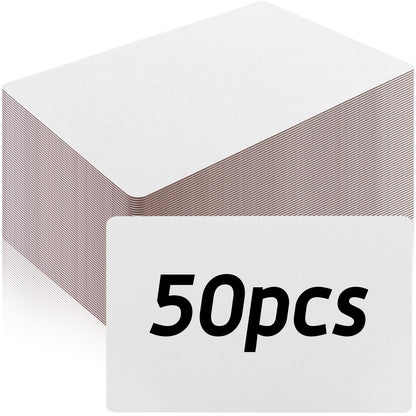 Set of 50 Small White Board Dry Erase Boards Classroom Pack Mini White Boards 9" x6” Double Sided Personal Whiteboards for Students Teachers School Office Supplies Lapboards