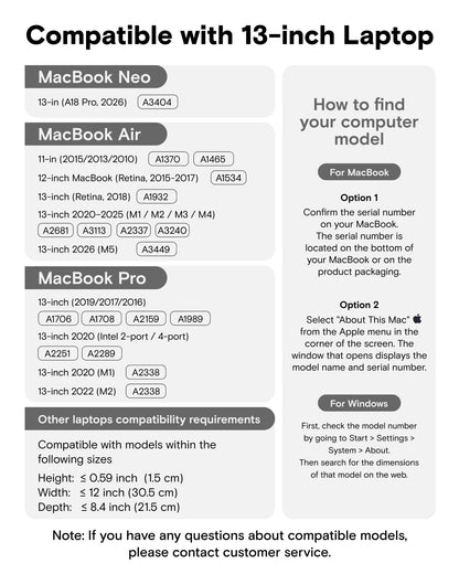 MOFT Laptop Carry Sleeve, 2-in-1 Laptop Bag & Stand for 13" MacBook Air/Pro, MacBook Neo &Dell/HP/Lenovo, Stylish Slim Computer Sleeve Bag with Expandable Storage for Computer Accessories, Night Black