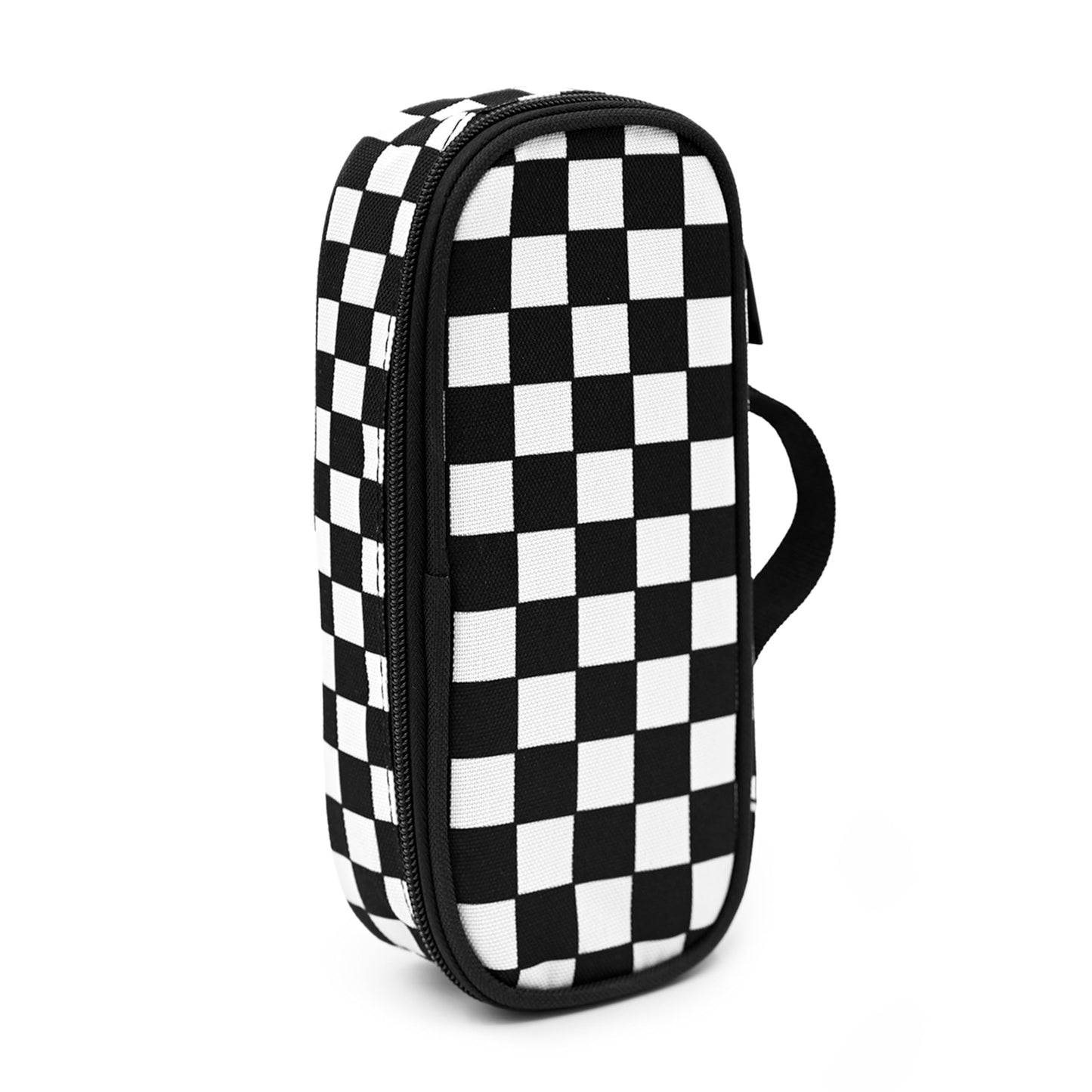 Droerfes Black White Checkered Pencil Case Pencil Pouch Large Capacity Pen Bag School Office Organizer Stationery Storage Box For Girls Boys Teen Kids