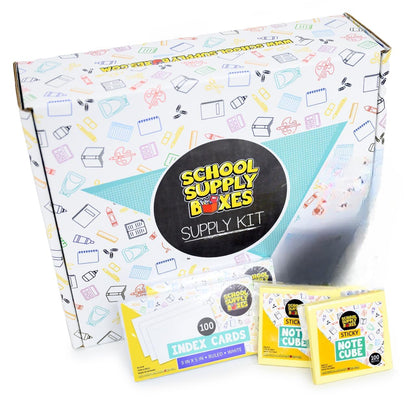 School Supply Boxes | STEM Class Bundle (1 Box) | Back to School Essentials Kit for Students & Teachers | Includes a Calculator, Graph Ruled Filler Paper, a Protractor, & More