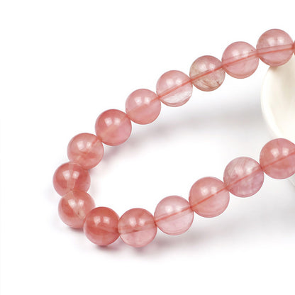 MJDCB Stone Beads Pink Crystal Round Loose Beads for Jewelry Making DIY Bracelet Necklace (4mm)