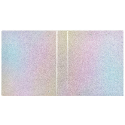 Rainbow Round Ring Binders 1.5 Inch White Pink Gold Marble Tie Dye 3 Ring Clipboard Binder for Office School Work Supplies File Folder Document 200 Sheet Capacity Easy Open