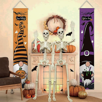 CAMIRUS 2 Pack 36" Posable Skeleton, 3ft Halloween Decoration with Movable Joints