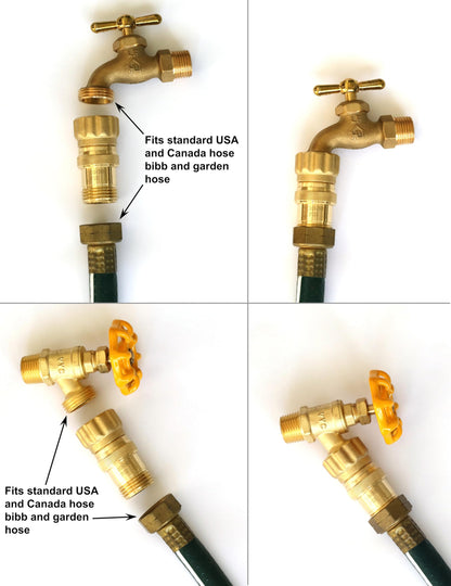 Vibrant Yard Co. Heavy Duty Brass Pressure Regulator 25 PSI for Drip Irrigation System and Soaker Hose with 3/4" Thread Connection