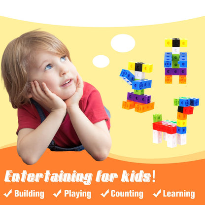 Shappy 600 Pcs Math Cubes Educational Counting Toy Math Manipulatives Connecting Counting Cubes Blocks for Learning Classroom Homeschool Supplies(Classic)