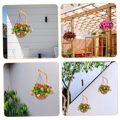 Abaodam 2pcs Wooden Wall Hooks for Plant Hangers Indoor Outdoor Decorative Plant Hooks Strong Load-Bearing Capacity for Garden Patio Home