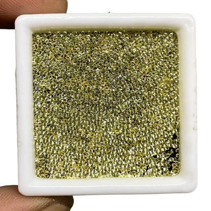 VVS 100 Pcs Natural Yellow Sapphire 1mm Round Diamond Cut Loose Gemstones Lot