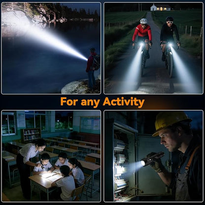 LED Flashlight 4 Pack, Small Flashlights High Lumens with 5 Modes, Waterproof Zoomable Mini Tactical Flash Light for Home Emergencies Camping Hiking