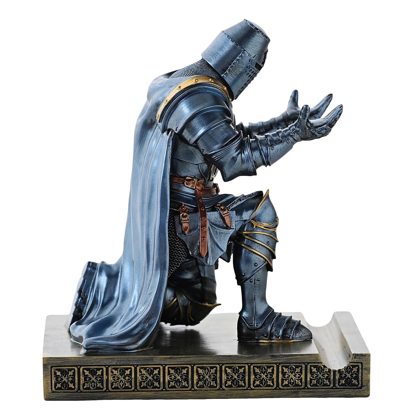 Medieval Templar Vanguard Officer Knight Pen Holder Desk Organizers Blue