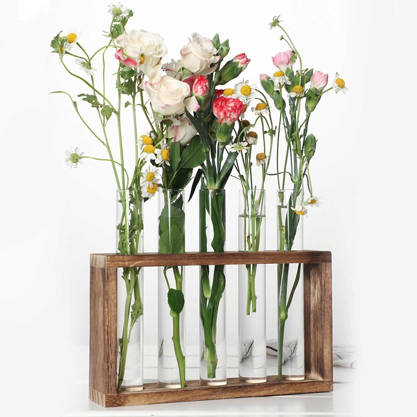 MUCKLILY Glass Test Tube Vase Hydroponic Planter Large Plant Terrarium Container for Home Décor and Water Planting