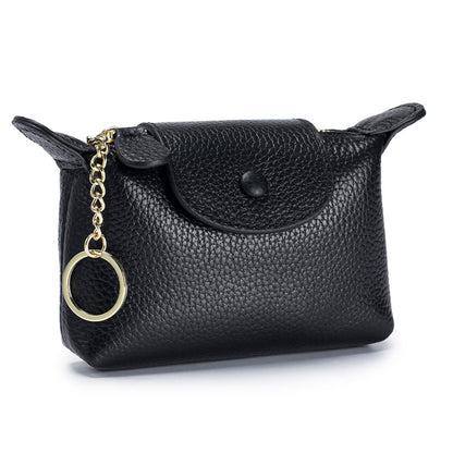 SENDEFN Small Leather Women Coin Purse, Women's Keychain Zipper Pocket Pouch Wallet