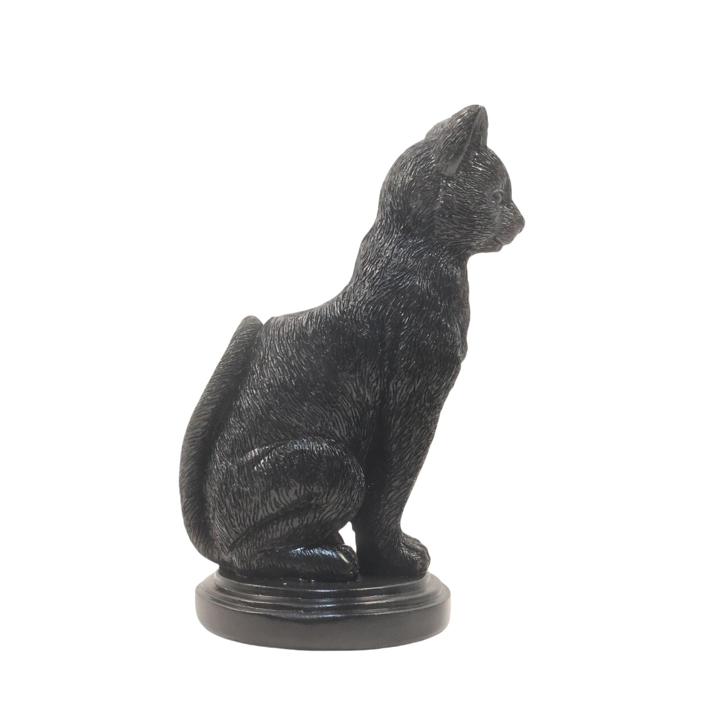 Gothic Black Cat Candle Holder Statue,Resin Cat Candlestick Holder,Halloween Gothic Tabletop Decor for Home,Dining Table & Party,Witchy Cat Figurine Gift (cat)