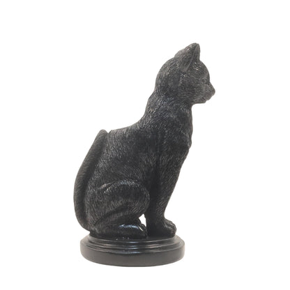 Gothic Black Cat Candle Holder Statue,Resin Cat Candlestick Holder,Halloween Gothic Tabletop Decor for Home,Dining Table & Party,Witchy Cat Figurine Gift (cat)