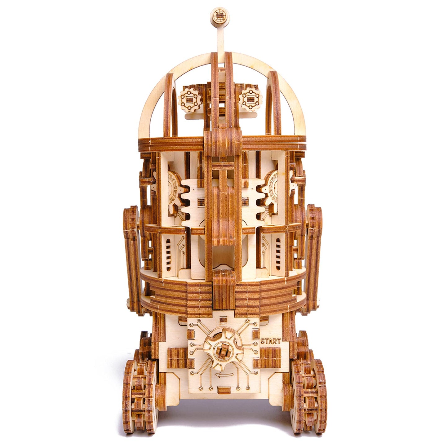 Wood Trick Space Junk Robot 3D Wooden Puzzles for Adults to Build - Rides up to 13 ft - 9.5x6.7 in - Model Kits for Adults - DIY Wooden Models to Build