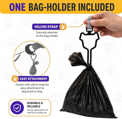 Dog Poop Biodegradable Black Bags with Dispenser (700 Bags) Eco-friendly doggy poop bags Pickup Bag 35 Refill Rolls Eco Dog Waste Bags Cat Litter Clamps & Poop Bags (35 Rolls, Uscented)