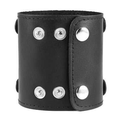 HZMAN Men's Metal Rivet Skull Leather Bracelet Punk Rock Bike Style Wristband Adjustable