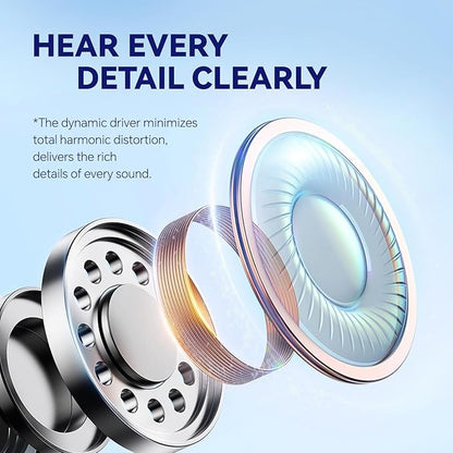 TONEMAC H2 Wireless Headphones,Over Ear Bluetooth Headphones,50H Playtime,Wireless Headset with Mic,Foldable Lightweight Bluetooth Headset with Deep Bass,HiFi Stereo Sound for Travel Work Smartphone